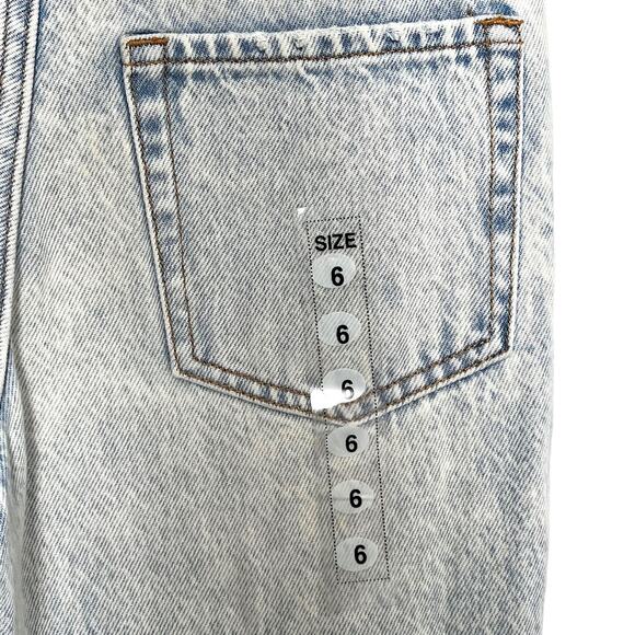 Zara High Rise Skinny Jeans Sz 6 Distressed Light Wash Blue Rigid Denim - Picture 8 of 11